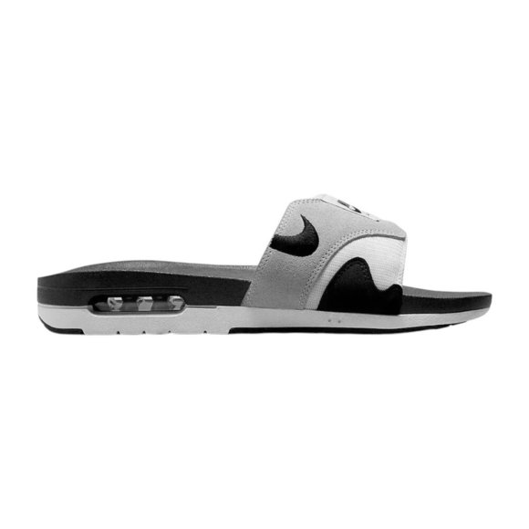 Nike Men's Air Max 1 Slide Size 18 Slippers Sandals Black/Gray/White DH0295-102 - Picture 4 of 11